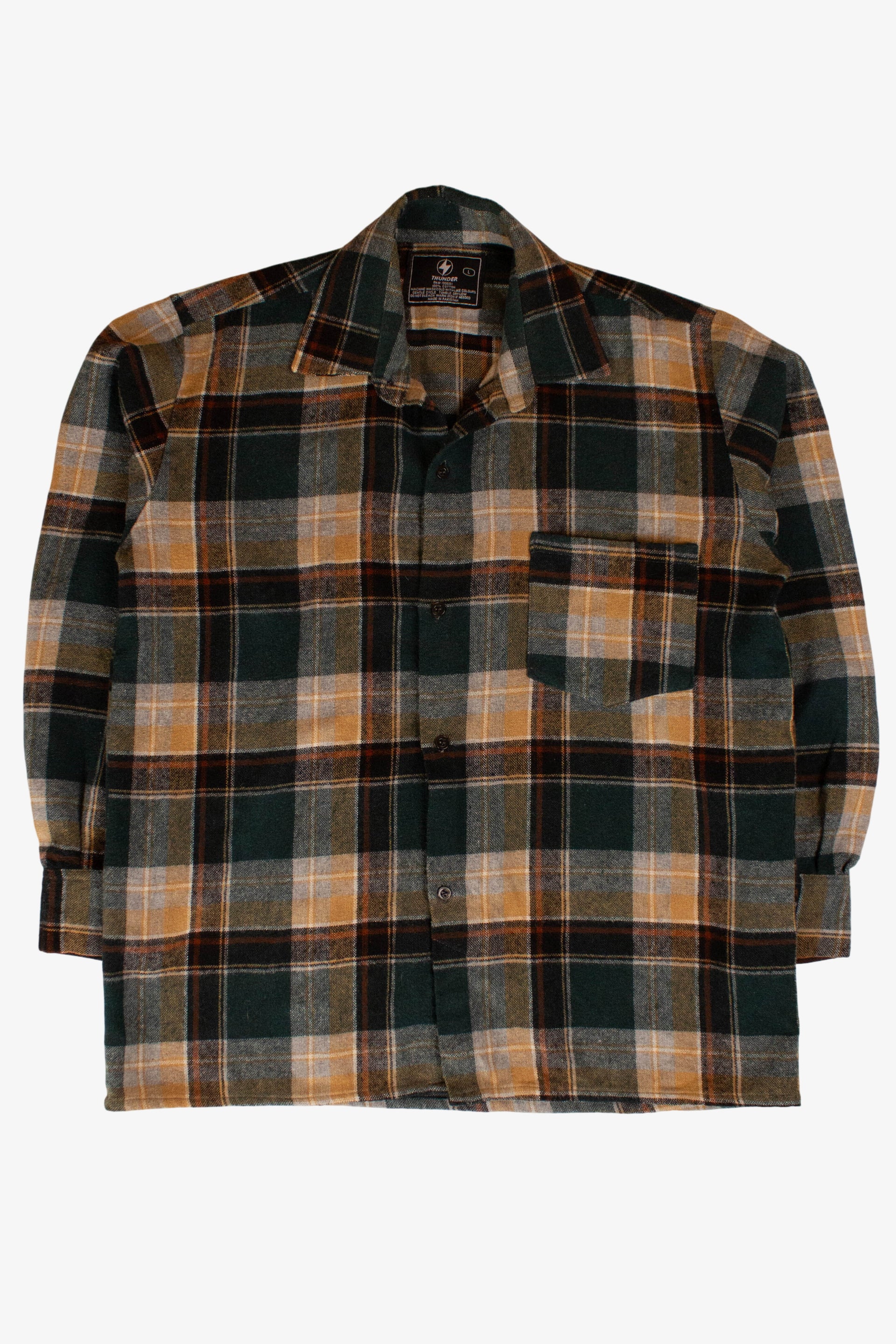 Vintage Green & Brown Thunder Flannel Shirt (2000s) Vintage Green & Brown Thunder Flannel Shirt (2000s)