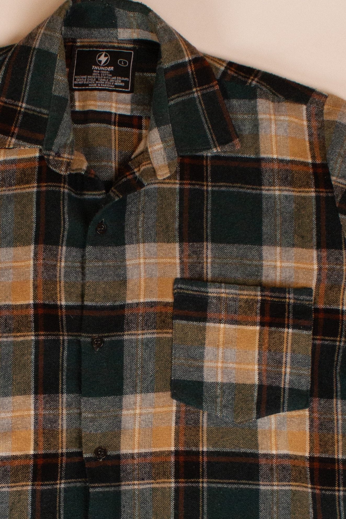 Vintage Green & Brown Thunder Flannel Shirt (2000s)