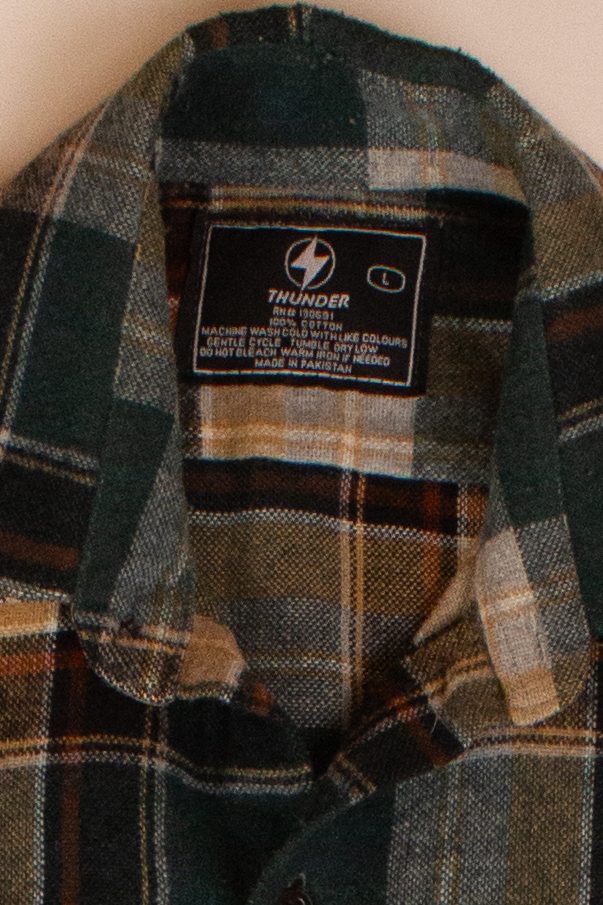 Vintage Green & Brown Thunder Flannel Shirt (2000s)