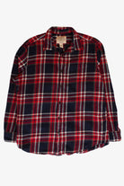 Red & Navy St. John's Bay Flannel Shirt (2000s)