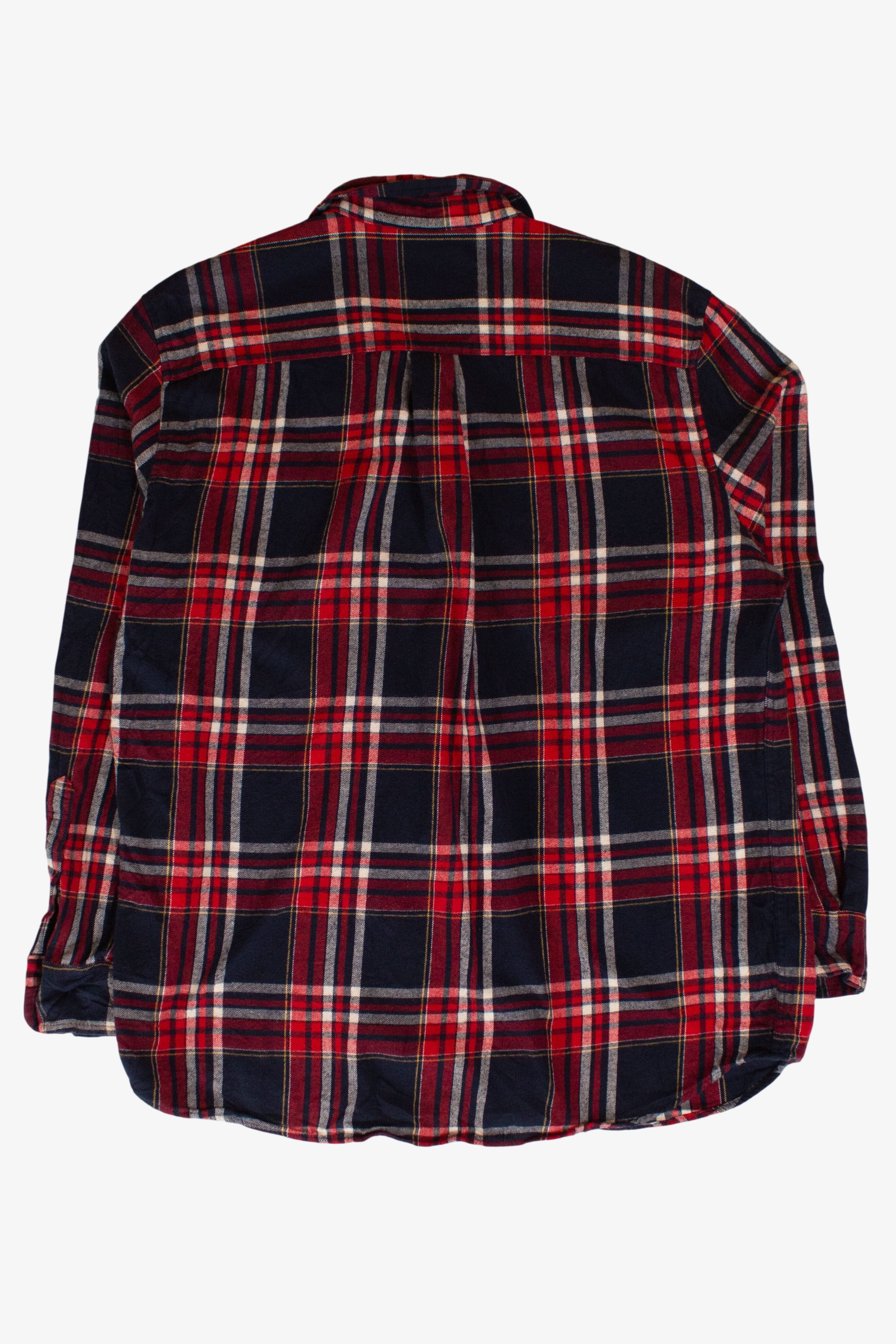 Red & Navy St. John's Bay Flannel Shirt (2000s)
