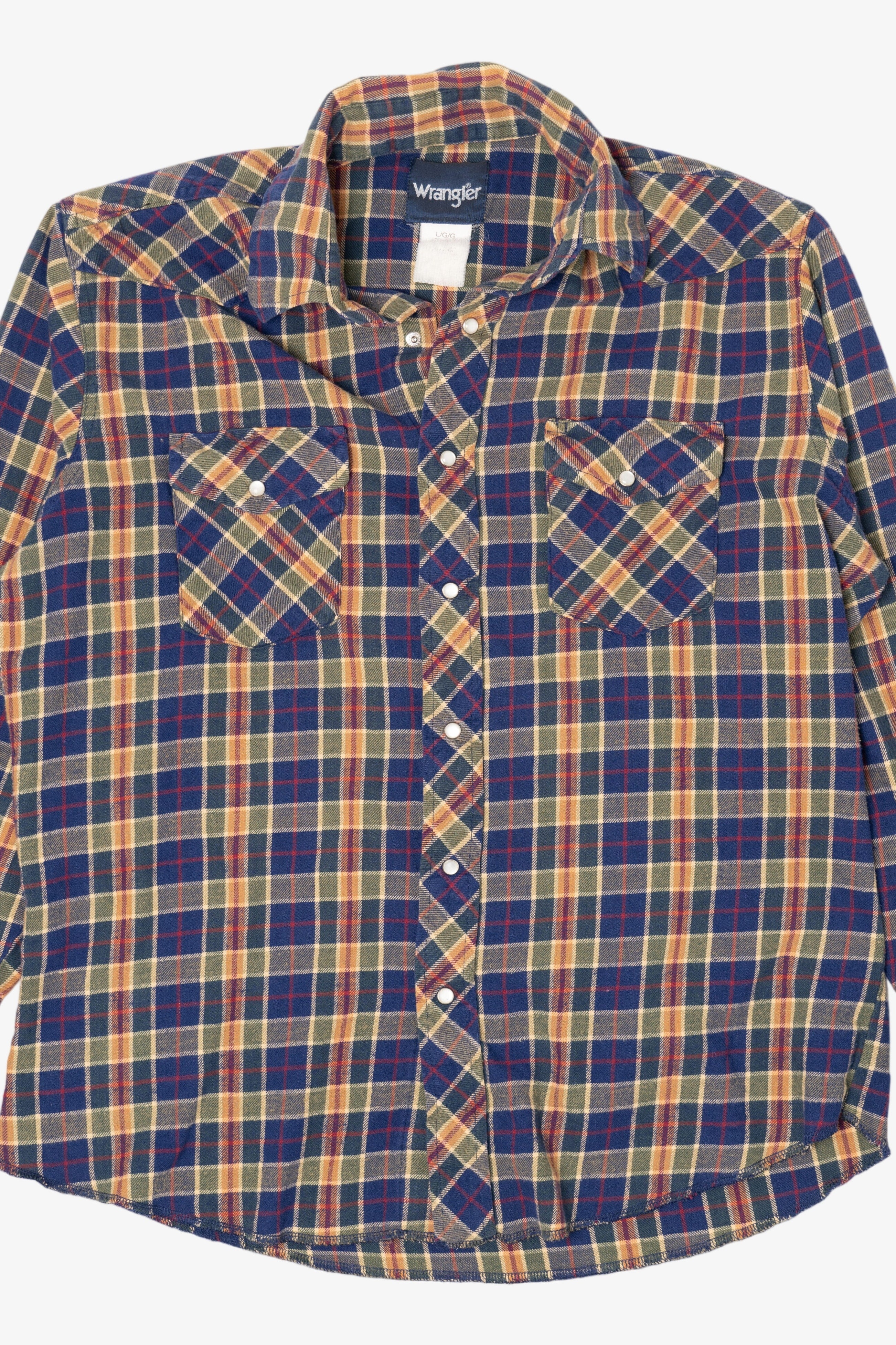 Vintage Wrangler Pearl Snap Button Up Flannel Shirt (1990s) – Ragstock