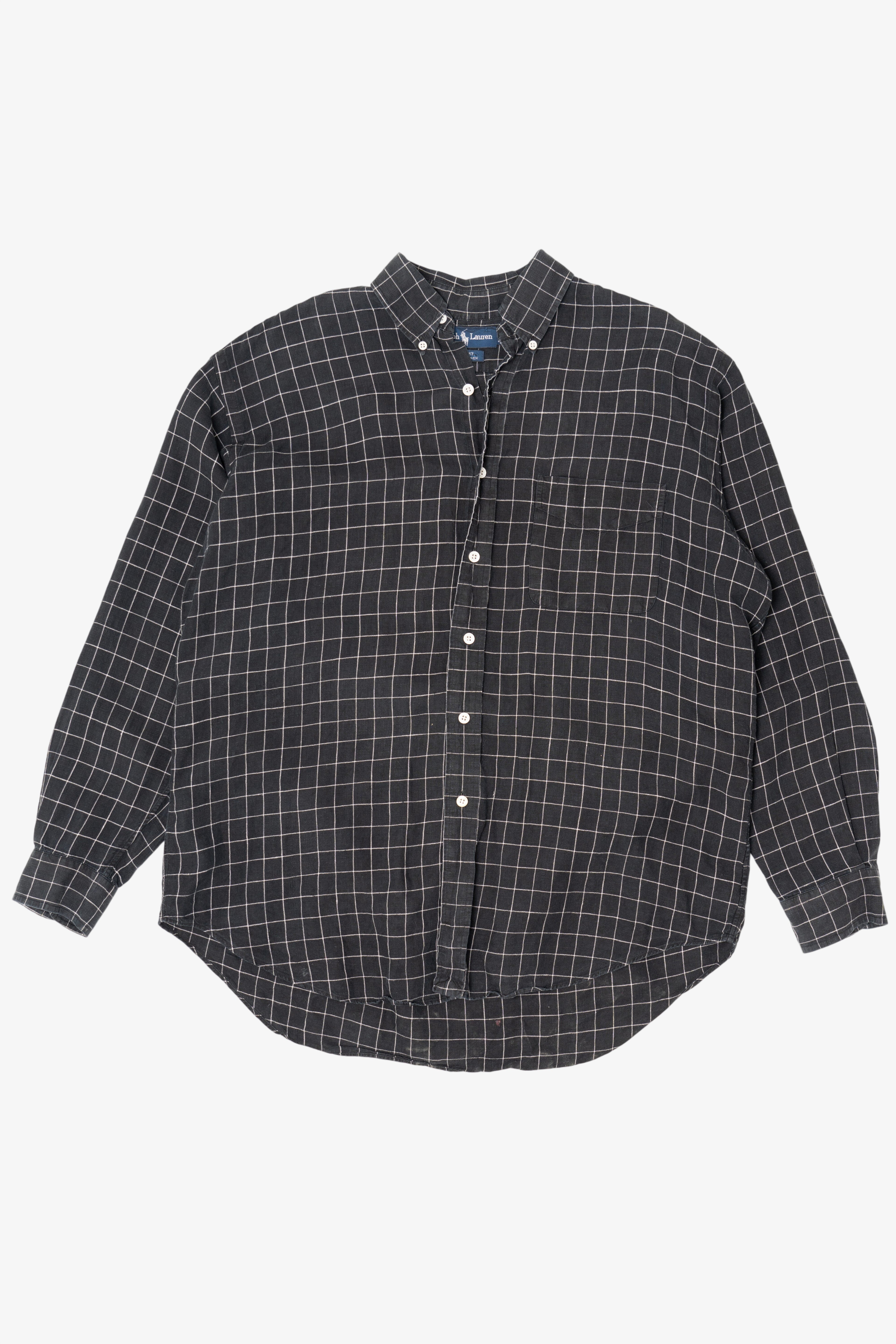 Vintage Dark Gray Ralph Lauren Button-Up Shirt (1990s)