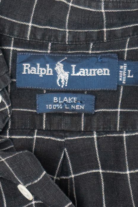 Vintage Dark Gray Ralph Lauren Button-Up Shirt (1990s)