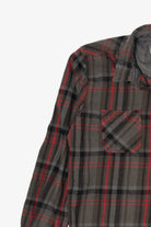 Dark Gray And red PD & C Flannel Shirt