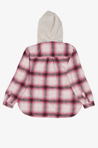 Pink American Eagle Hooded Flannel Shirt