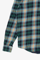 Navy Blue And Green CPO Flannel Top (2000s)