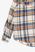 Light Brown And Blue George Flannel Shirt