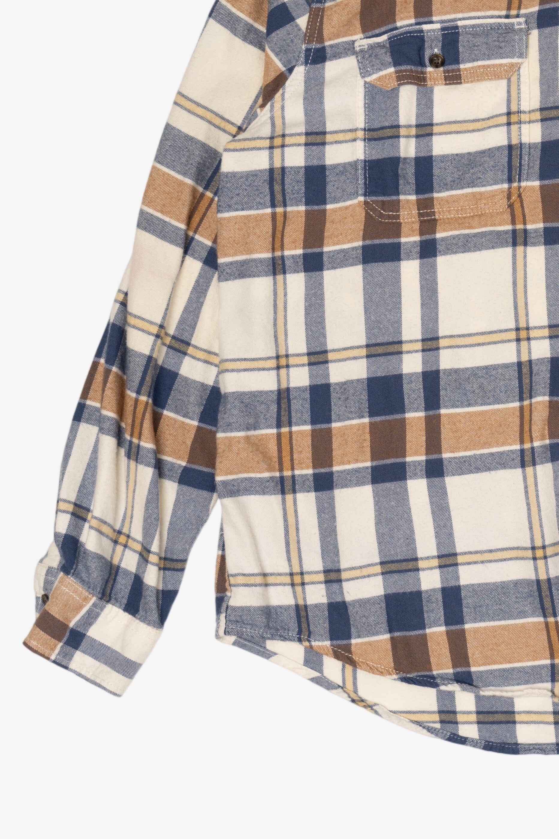 Light Brown And Blue George Flannel Shirt