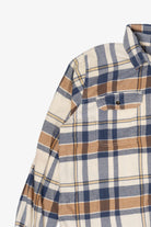 Light Brown And Blue George Flannel Shirt