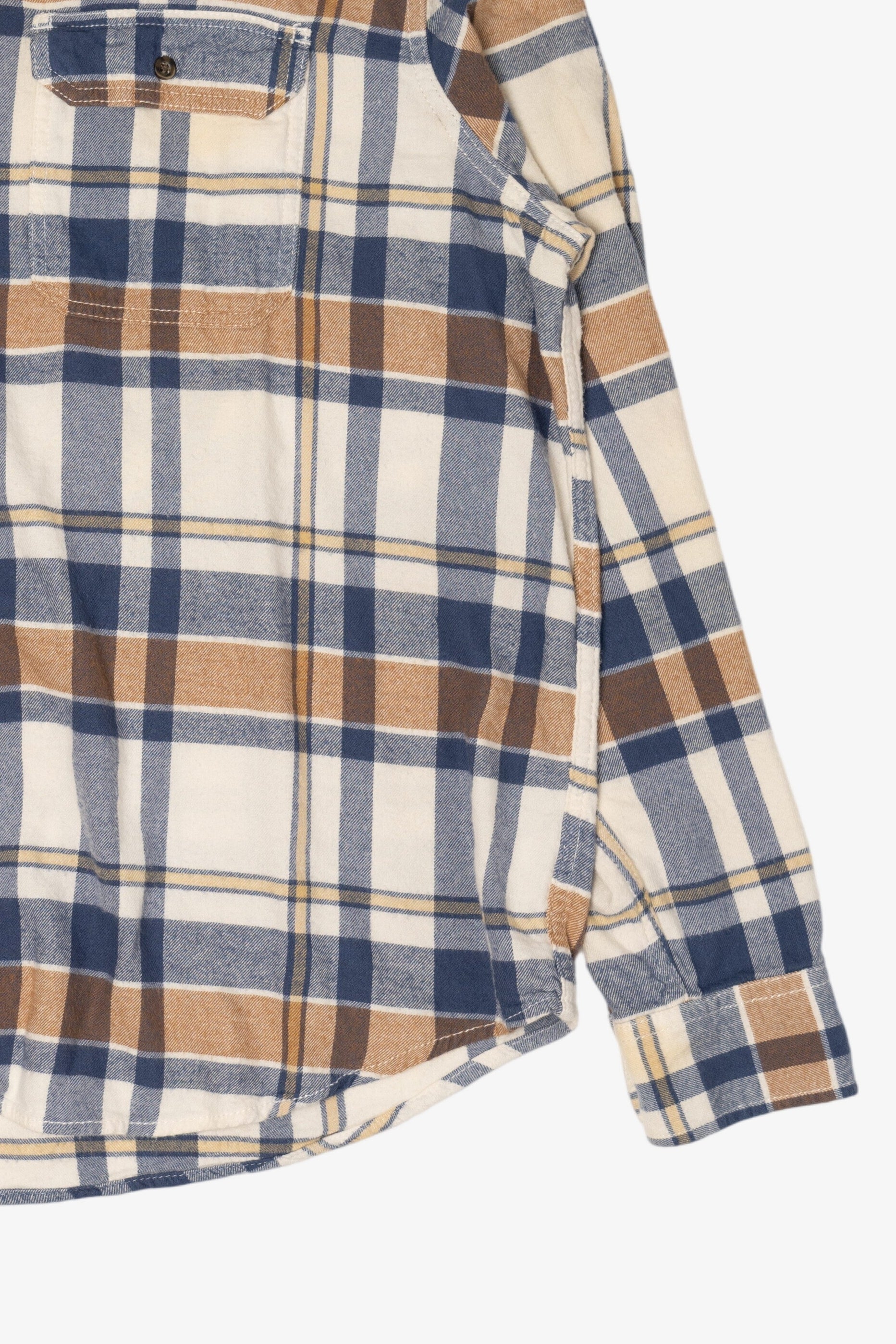 Light Brown And Blue George Flannel Shirt