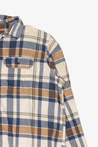 Light Brown And Blue George Flannel Shirt