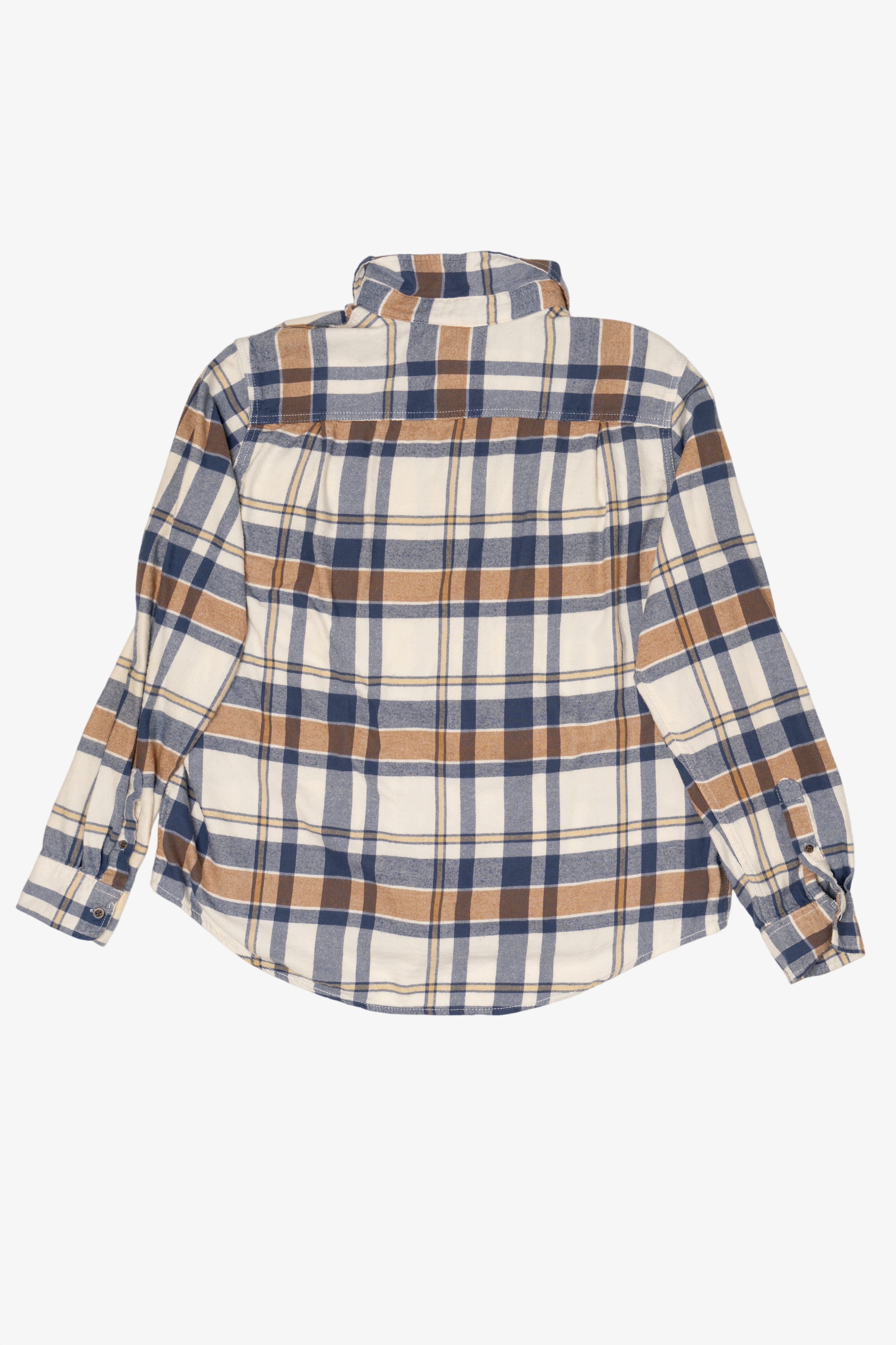 Light Brown And Blue George Flannel Shirt