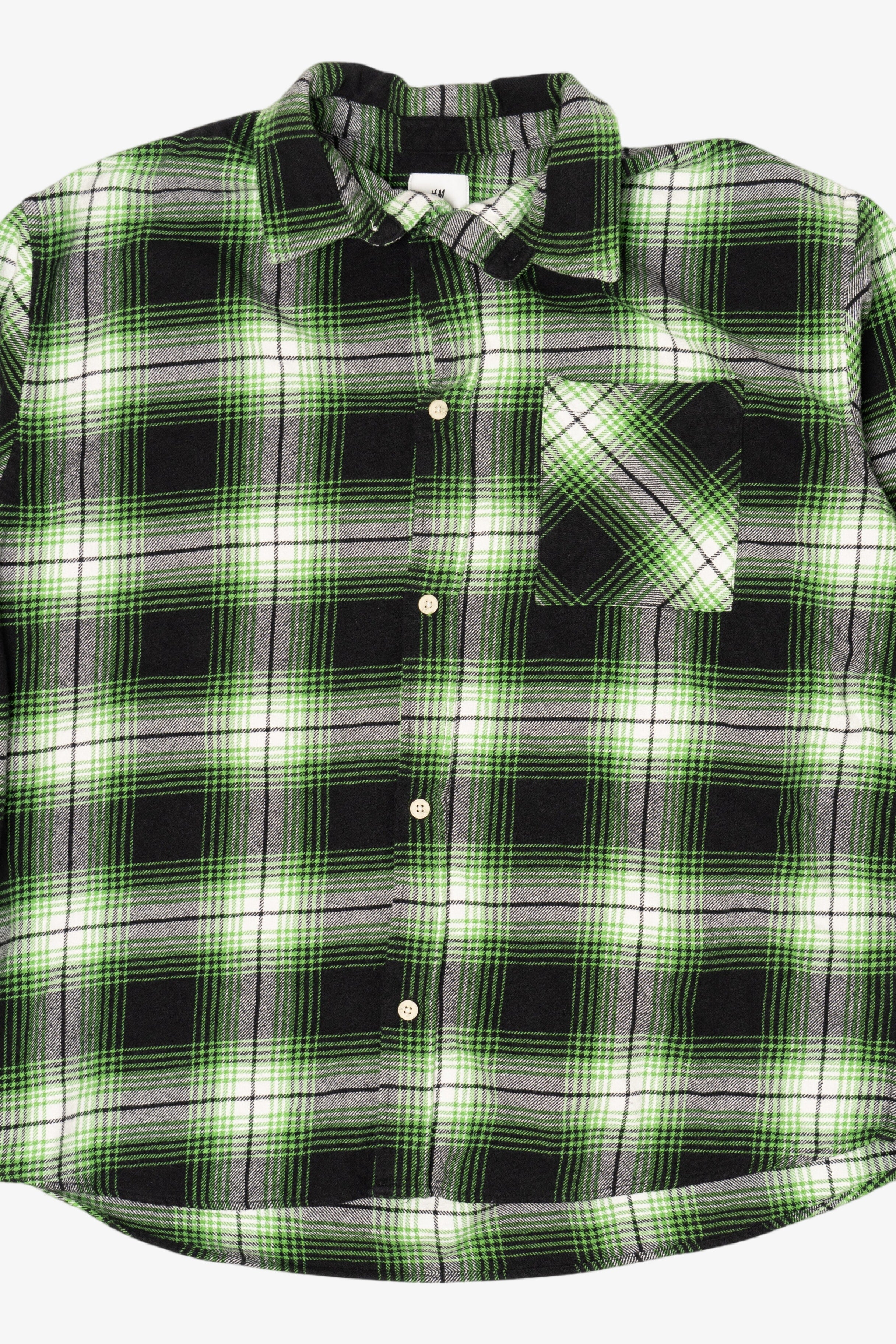 Green And Black H&M Flannel Shirt