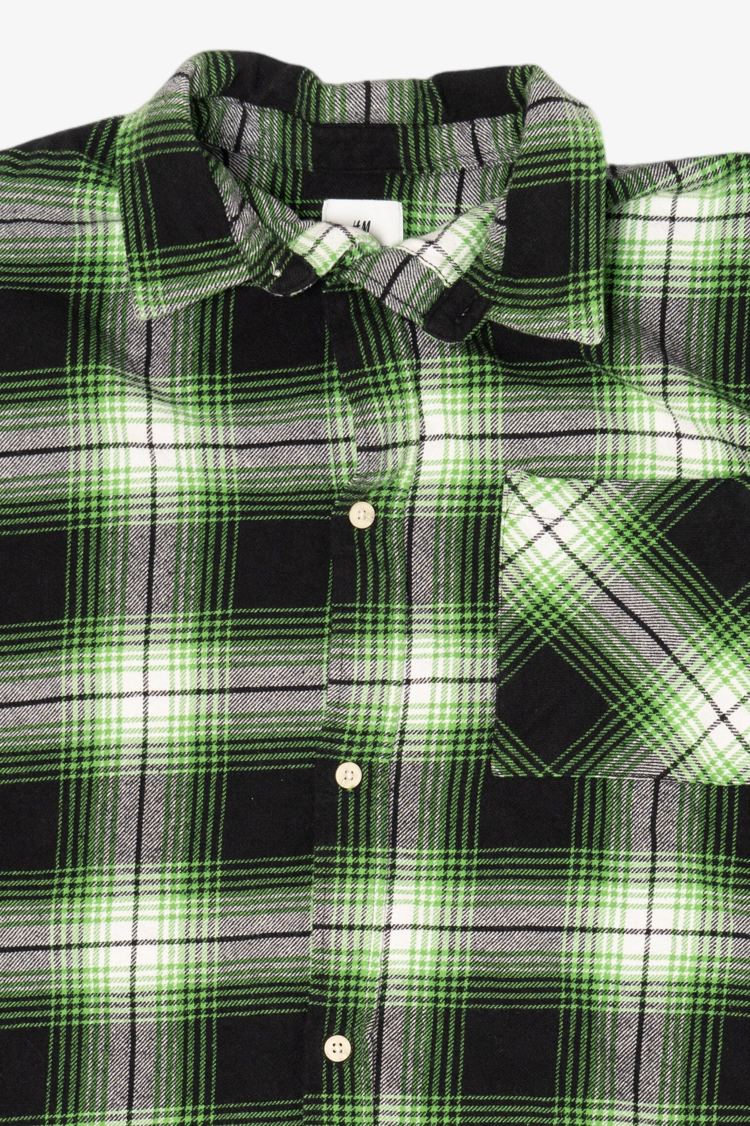 Green And Black H&M Flannel Shirt