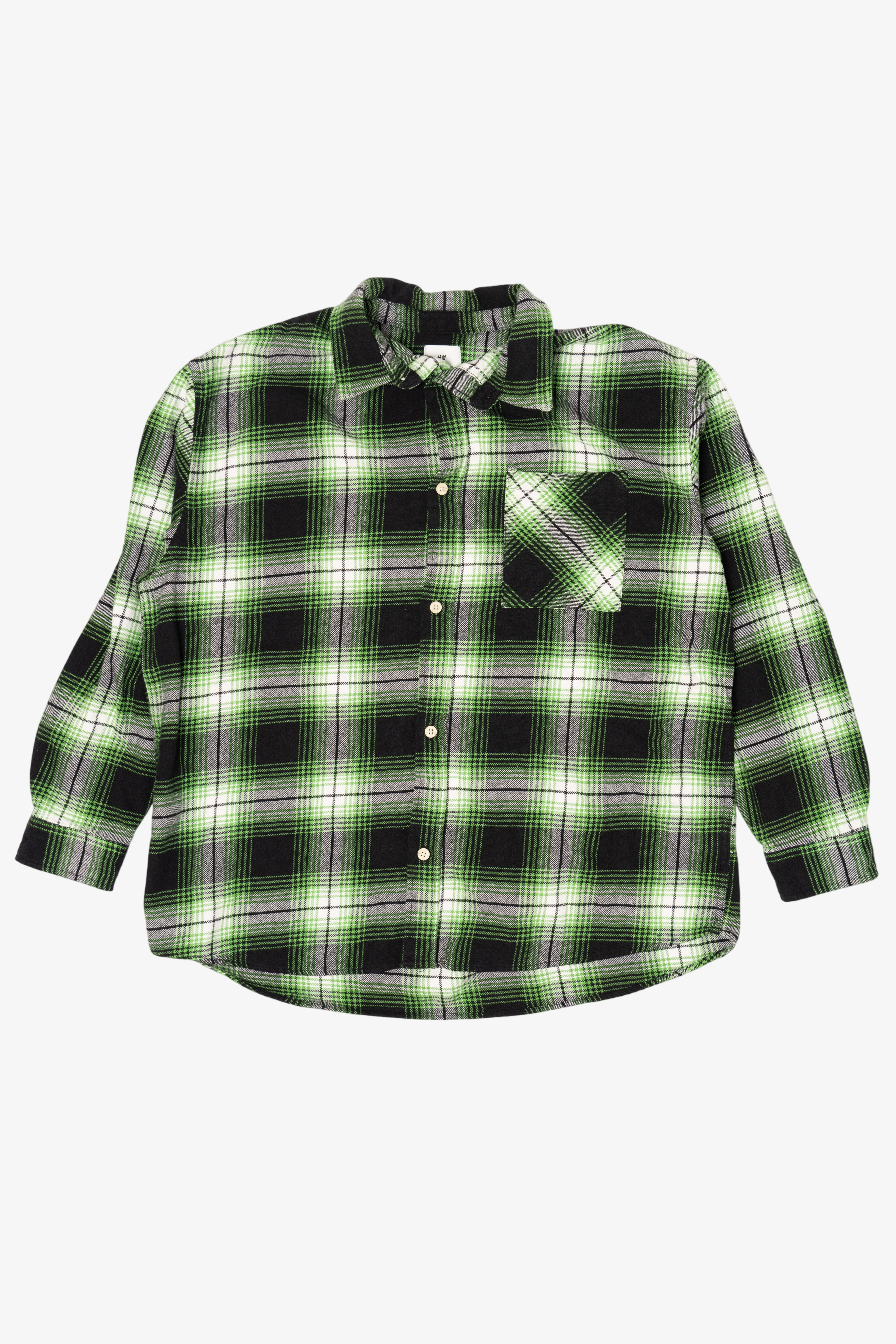 Green And Black H&M Flannel Shirt