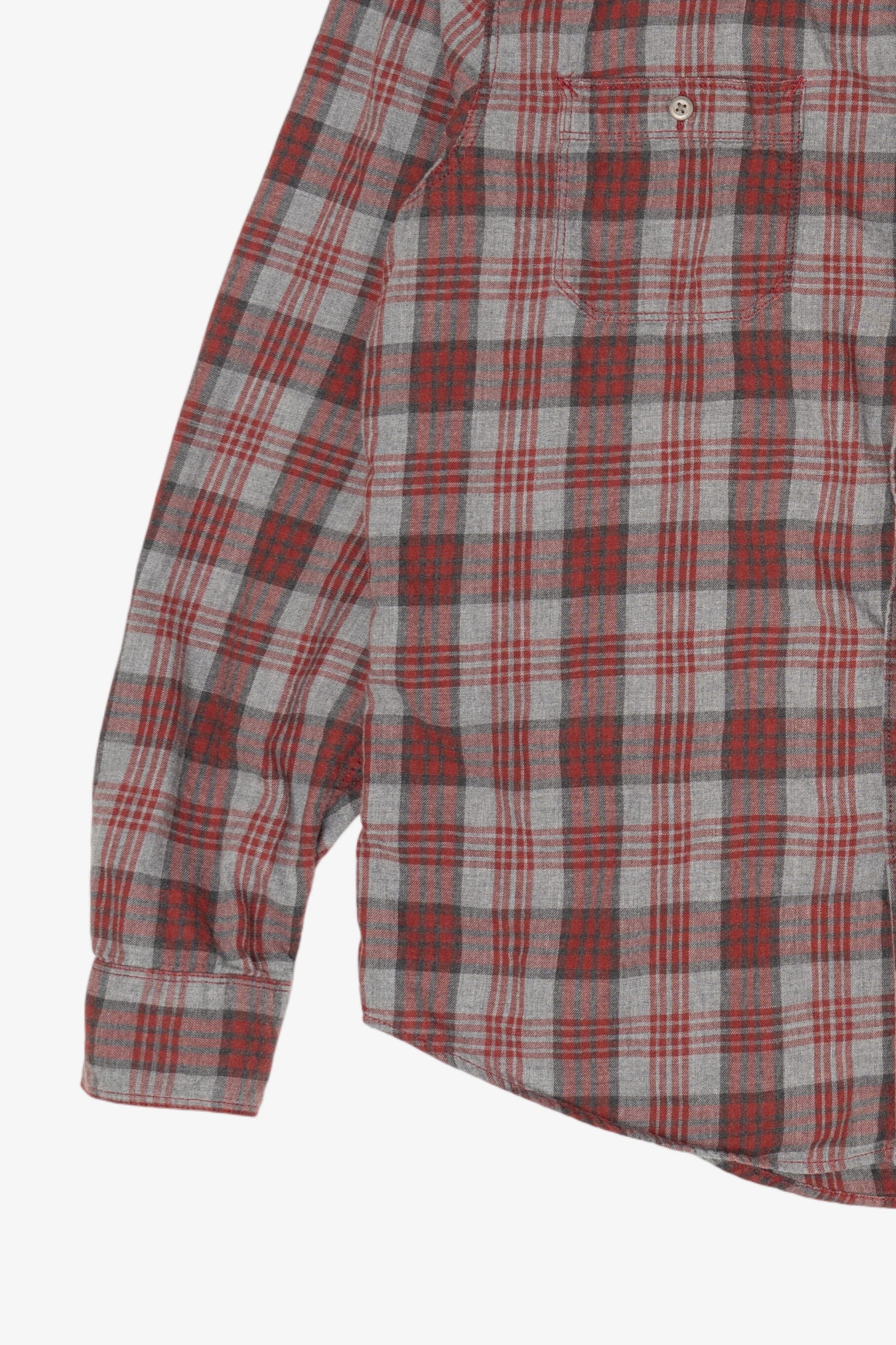 Red And Gray Perry Ellis America Flannel Shirt