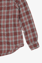 Red And Gray Perry Ellis America Flannel Shirt