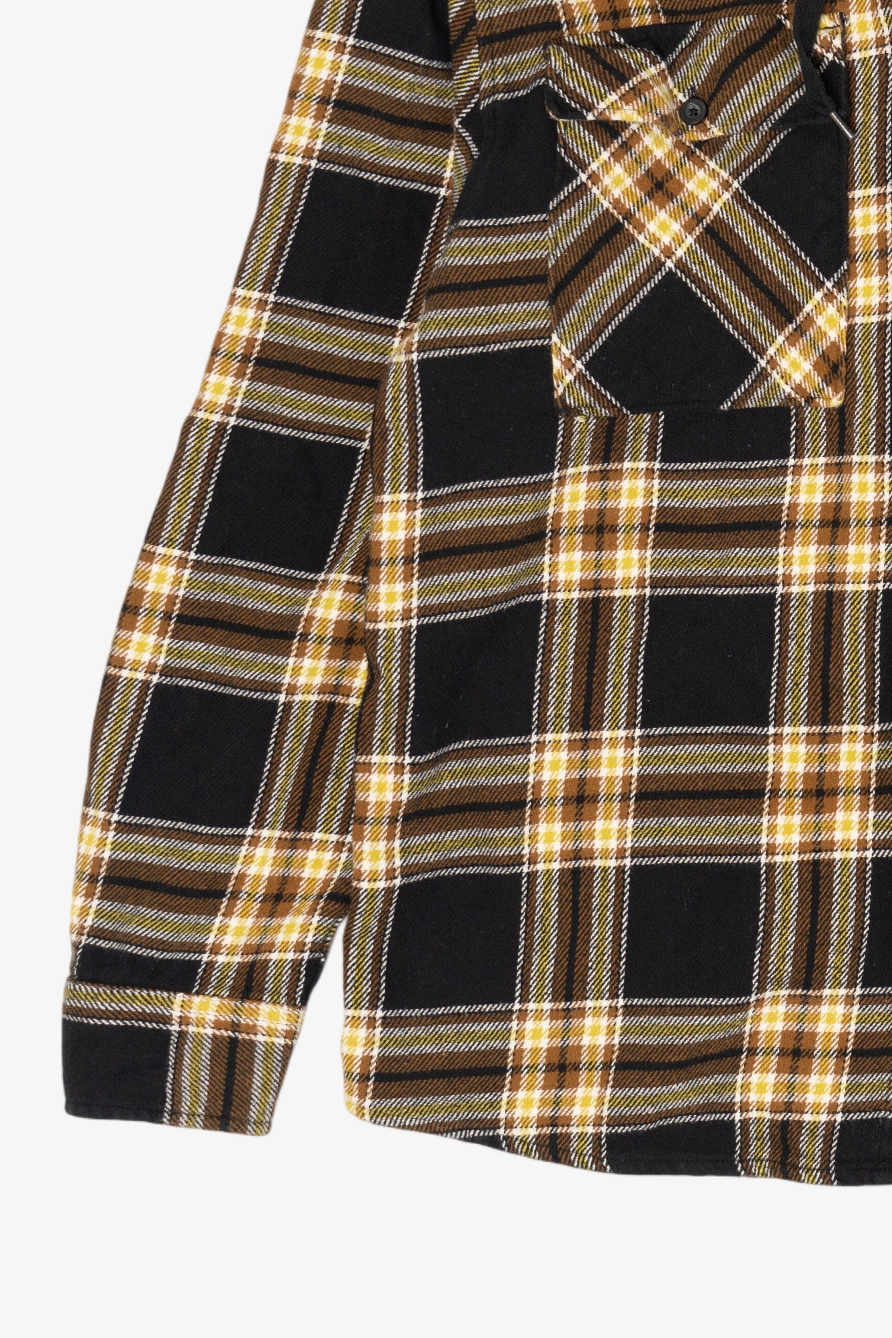 Black And Yellow No Boundaries Flannel Shirt