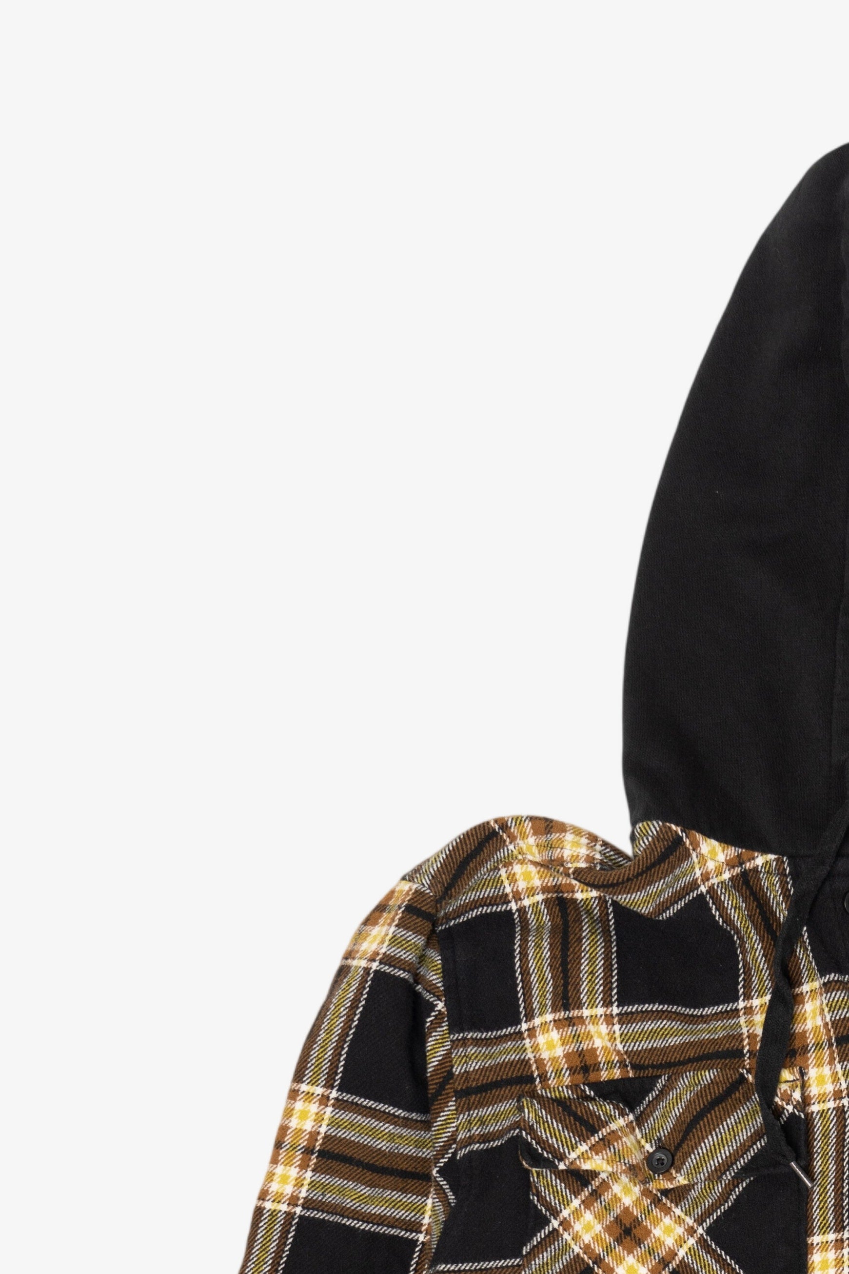 Black And Yellow No Boundaries Flannel Shirt