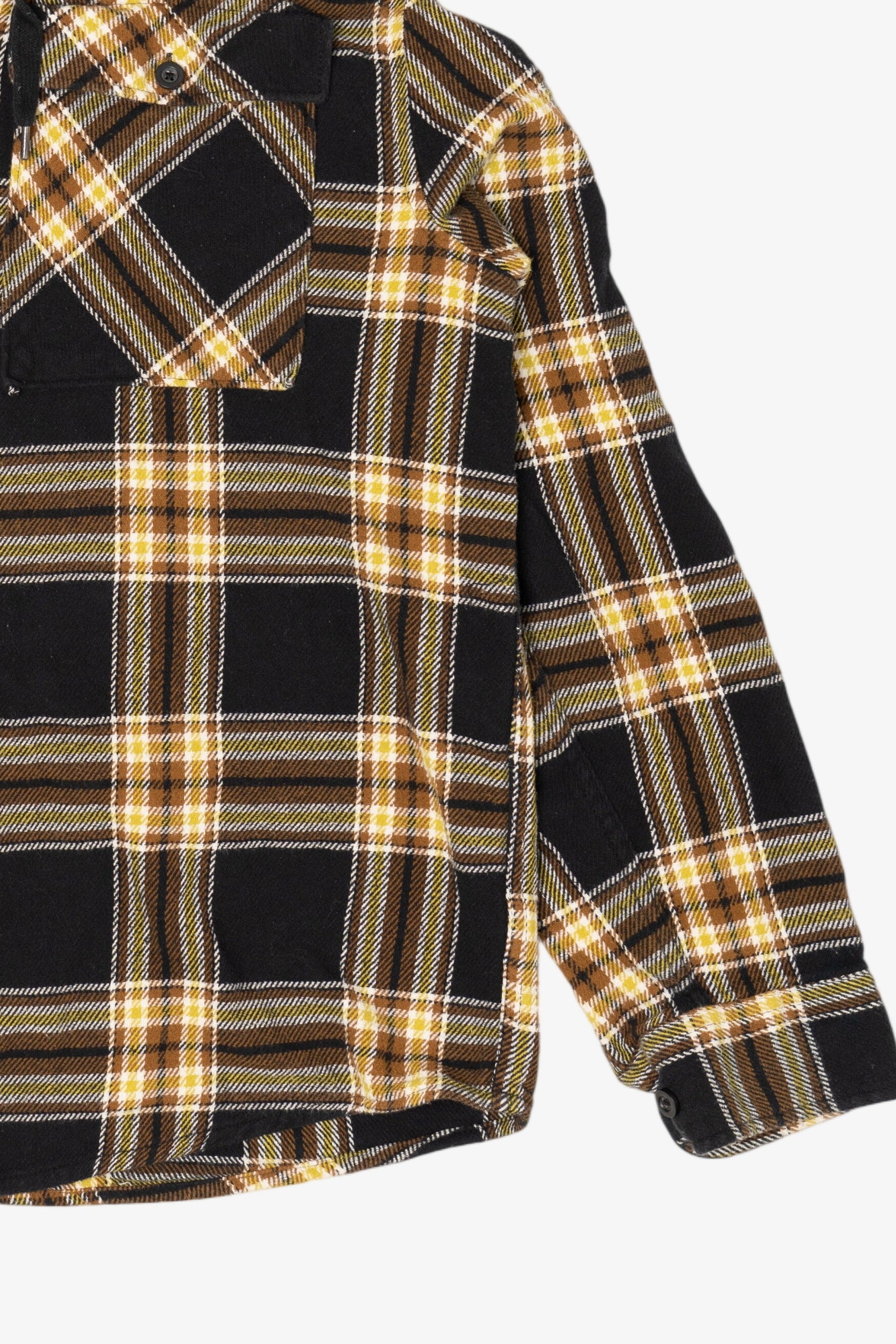 Black And Yellow No Boundaries Flannel Shirt