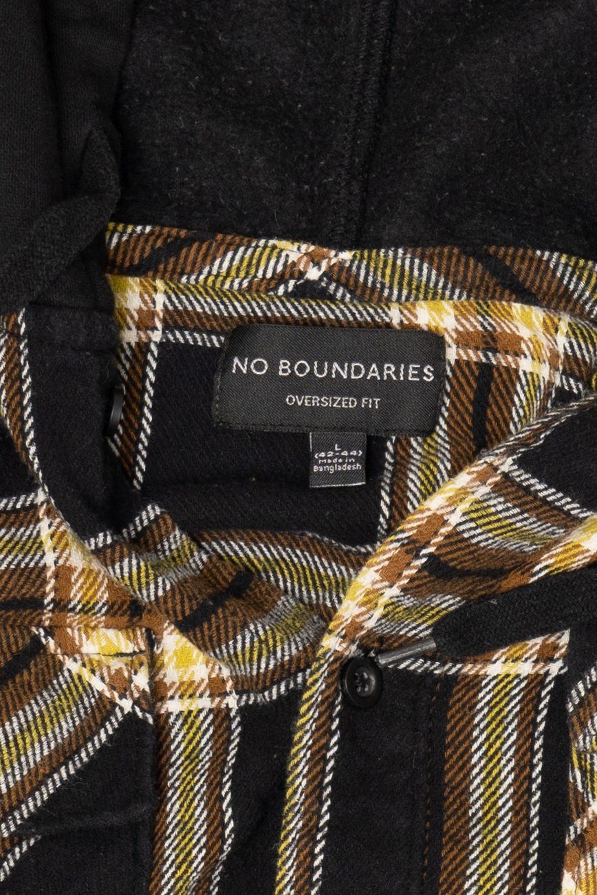 Black And Yellow No Boundaries Flannel Shirt