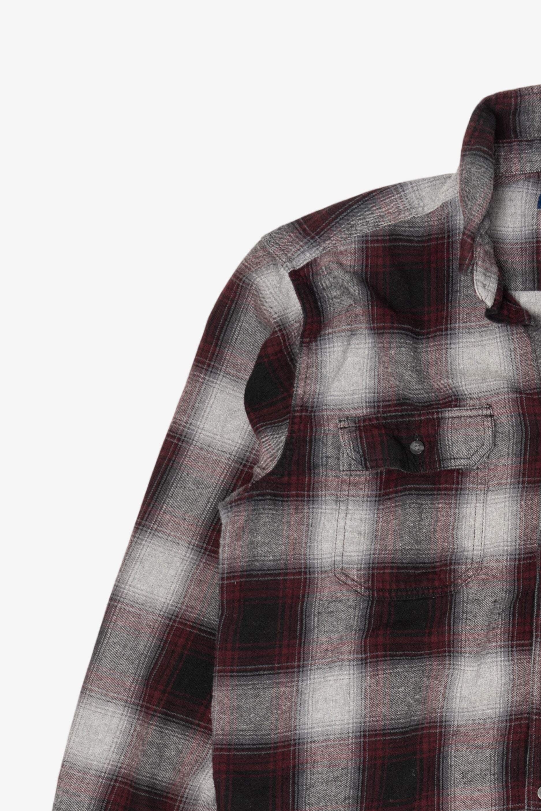 Gray And Red George Flannel Shirt