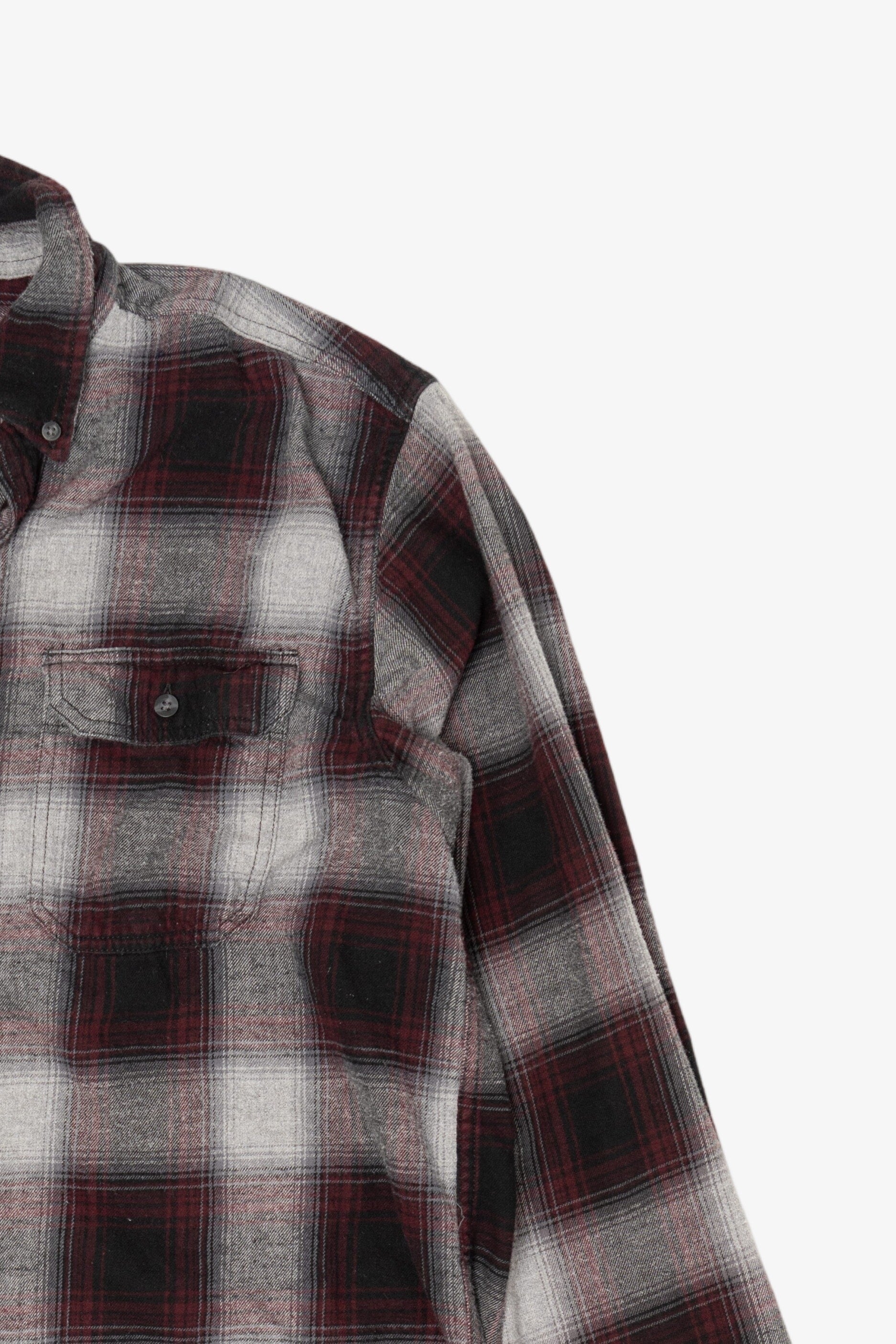 Gray And Red George Flannel Shirt