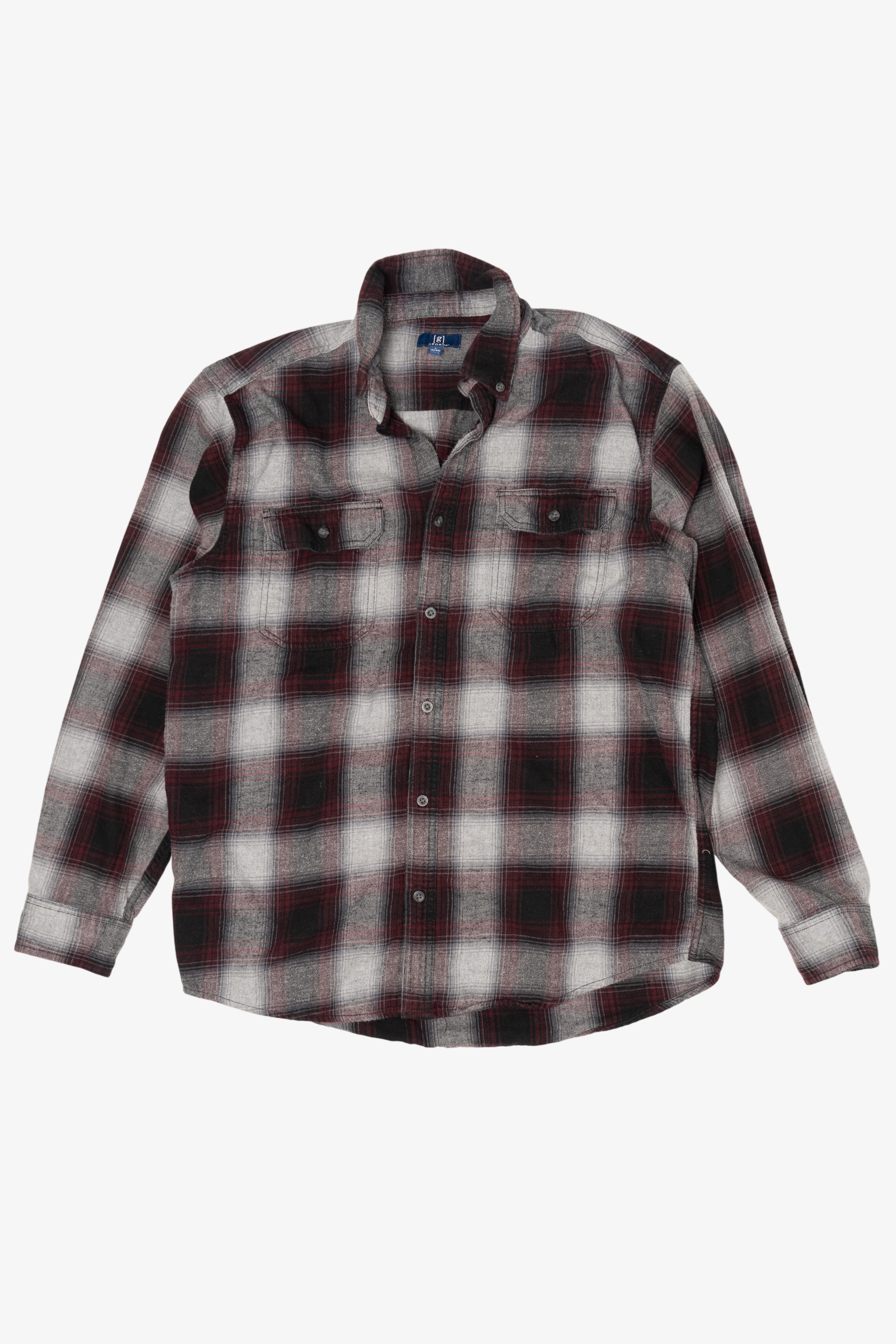 Gray And Red George Flannel Shirt