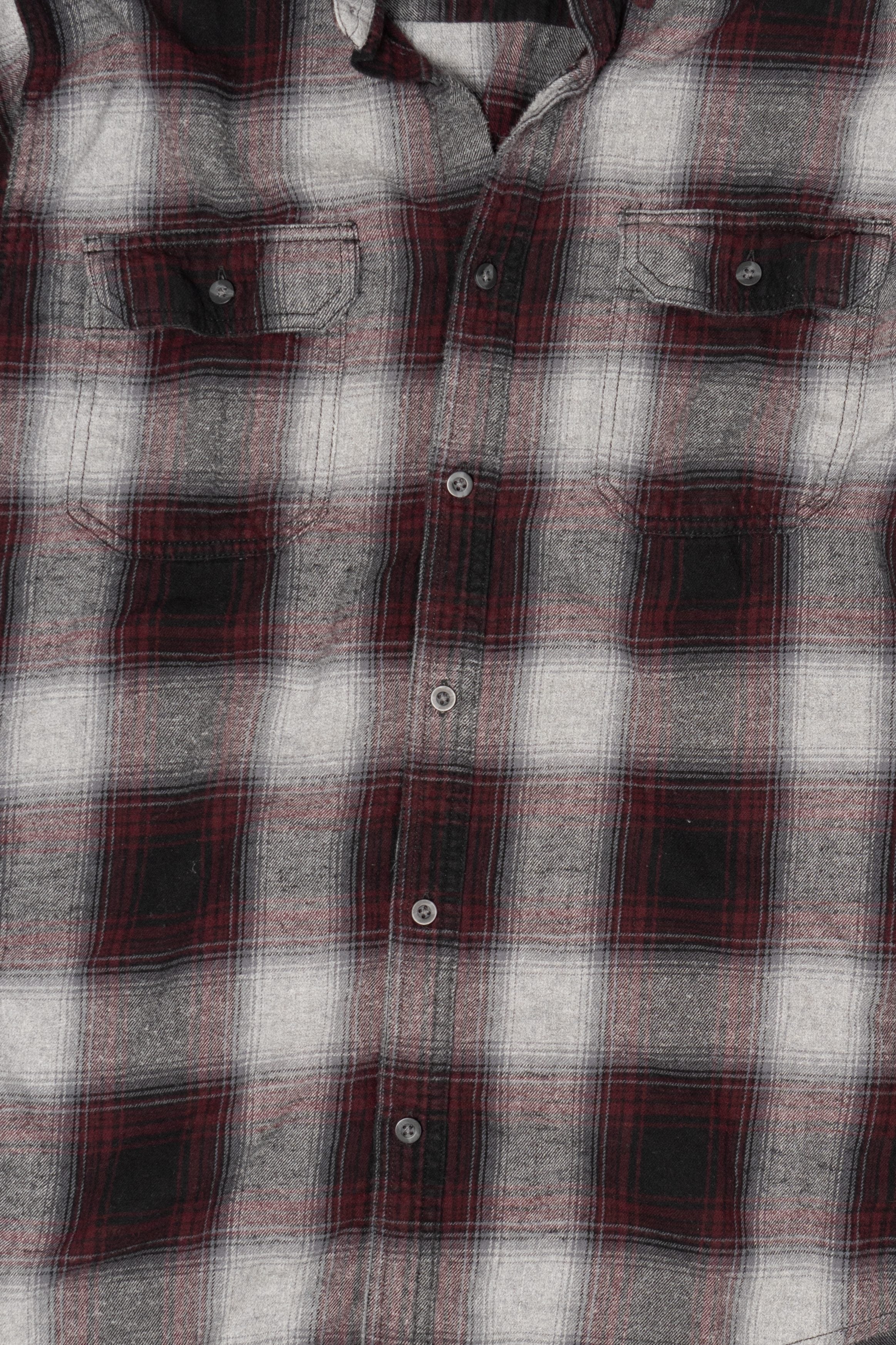 Gray And Red George Flannel Shirt
