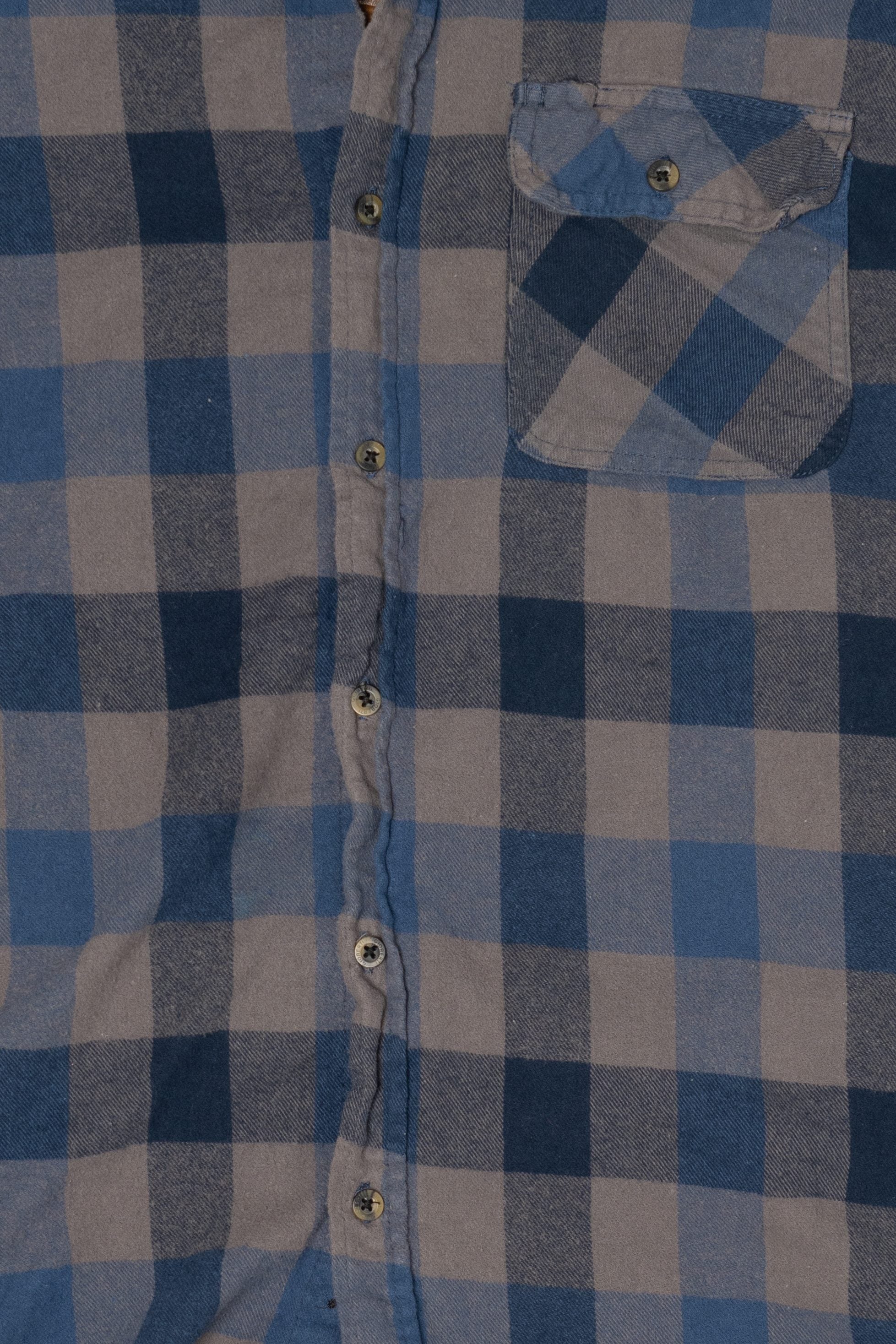 Blue And Gray Gioberti Flannel Shirt