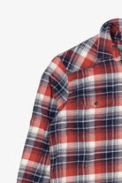 Red And Navy Blue Lucky Brand Flannel Shirt