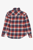Red And Navy Blue Lucky Brand Flannel Shirt