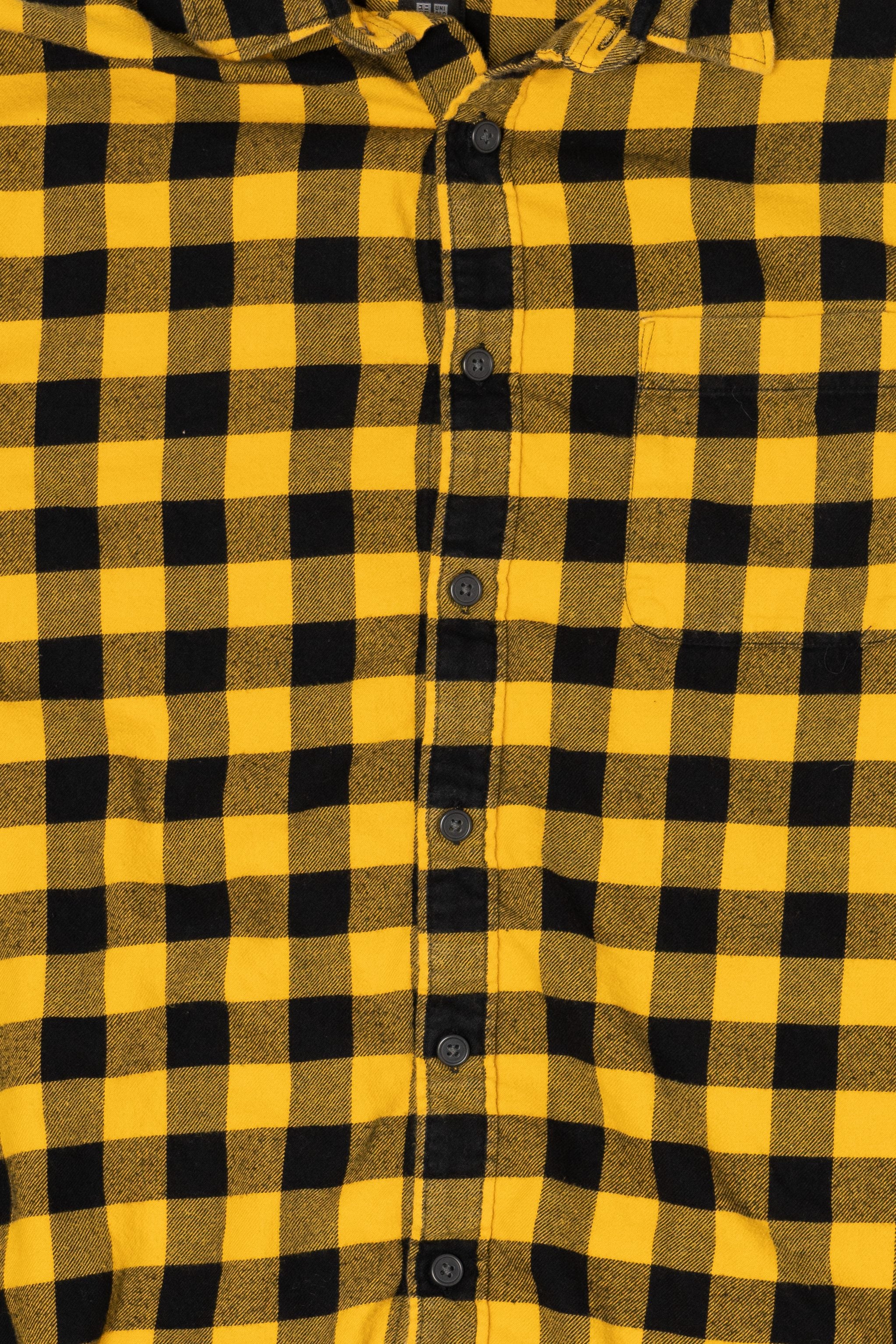 Black And Yellow Flannel Shirt