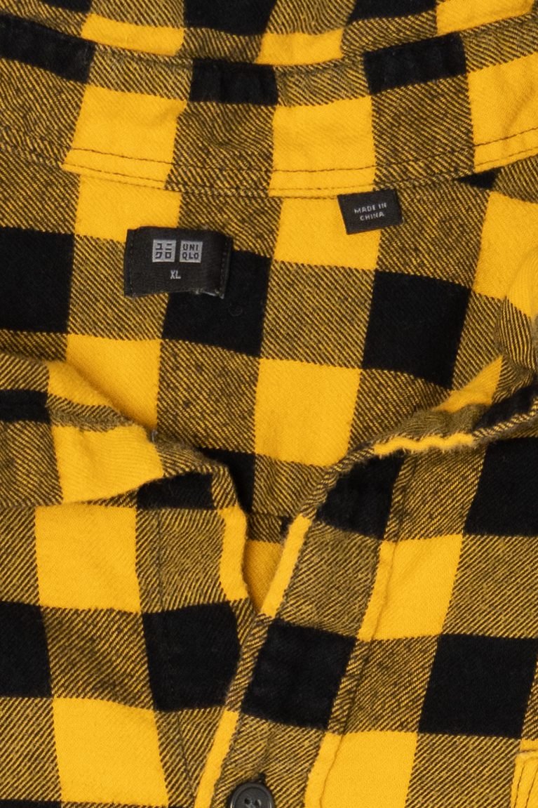 Black And Yellow Flannel Shirt