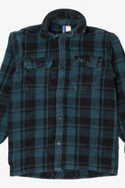 Dark Blue Divided Flannel Shirt