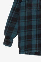 Dark Blue Divided Flannel Shirt