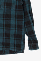 Dark Blue Divided Flannel Shirt