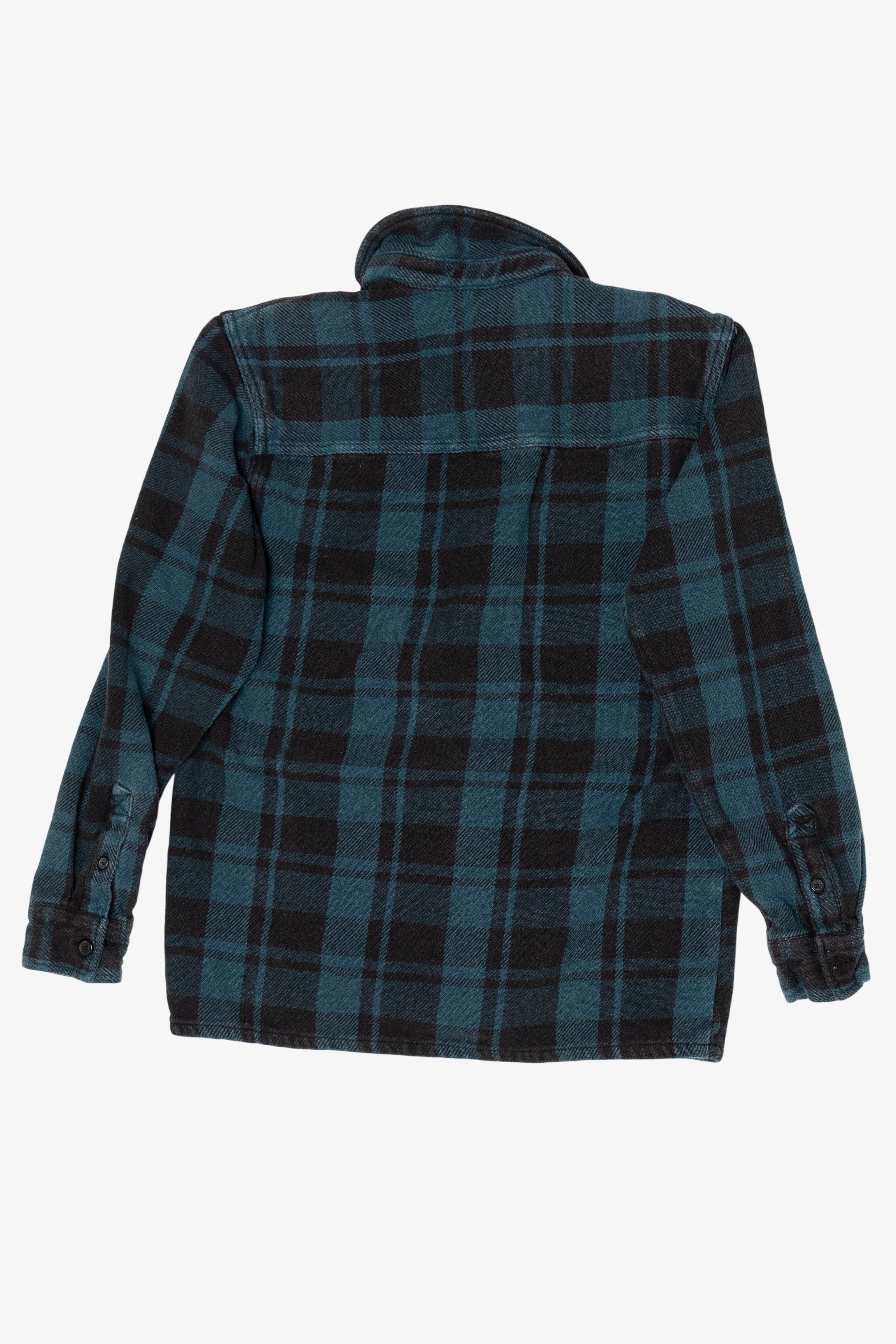 Dark Blue Divided Flannel Shirt
