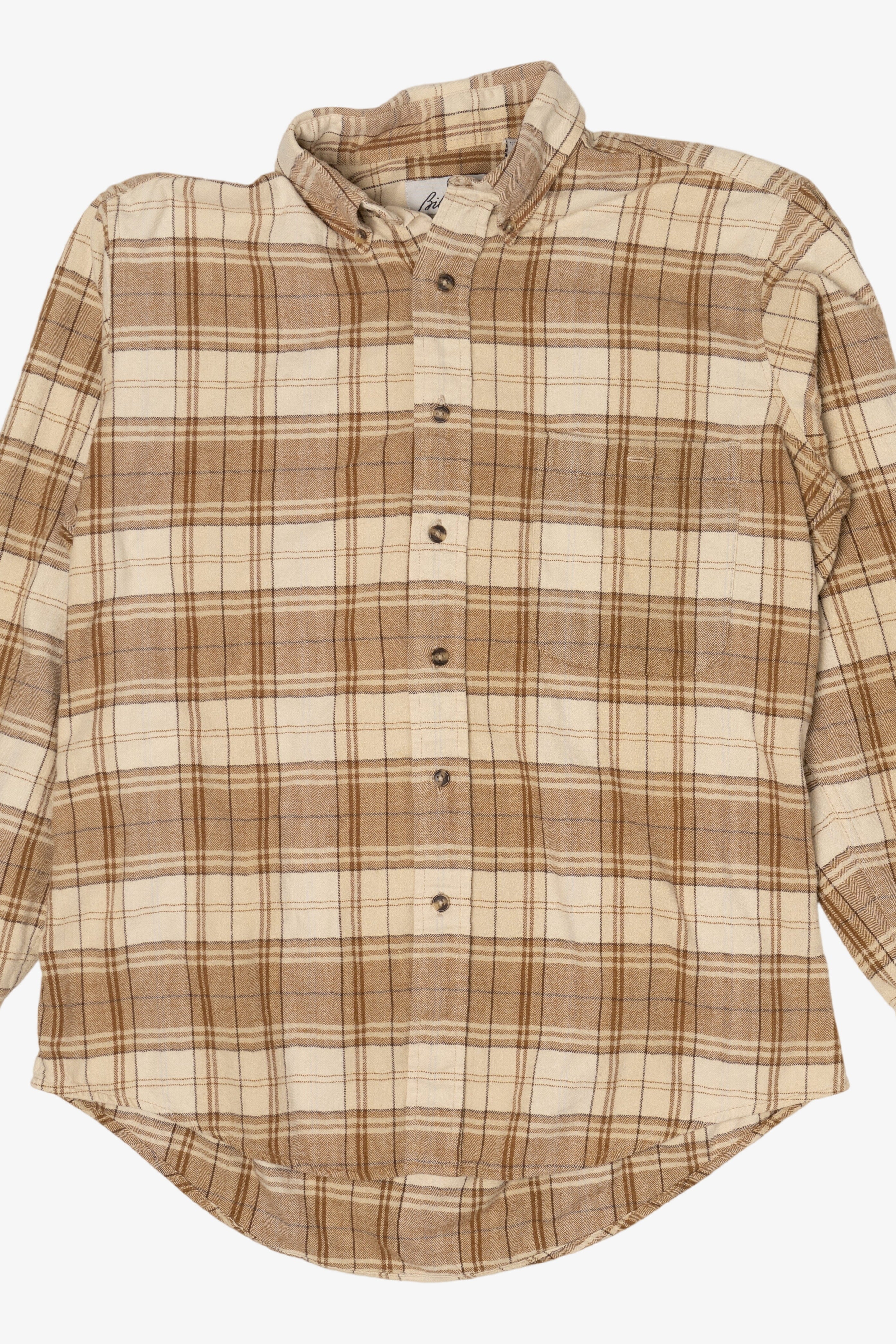 Beige Bill Blass Flannel Shirt