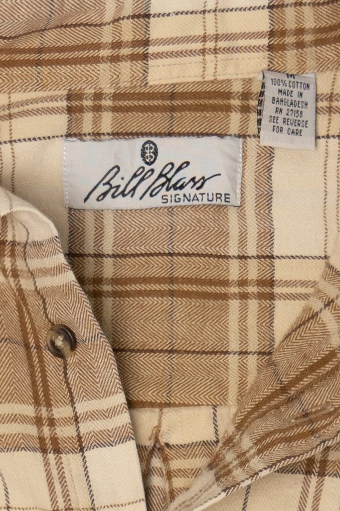 Beige Bill Blass Flannel Shirt