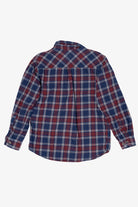 Burgundy And Navy Blue Magellan Outdoors Flannel Shirt (2020s)