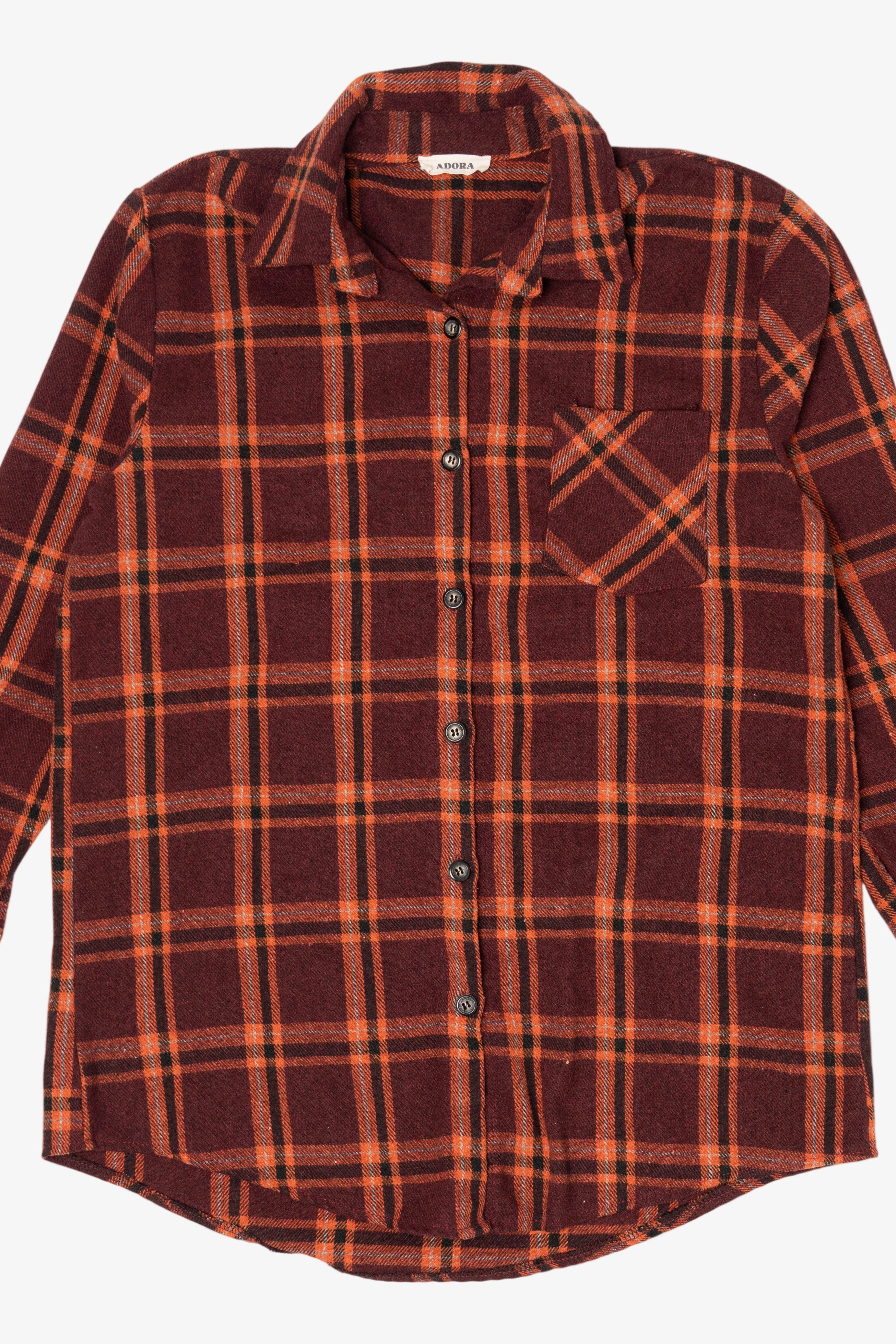 Red And Orange Adora Flannel Shirt
