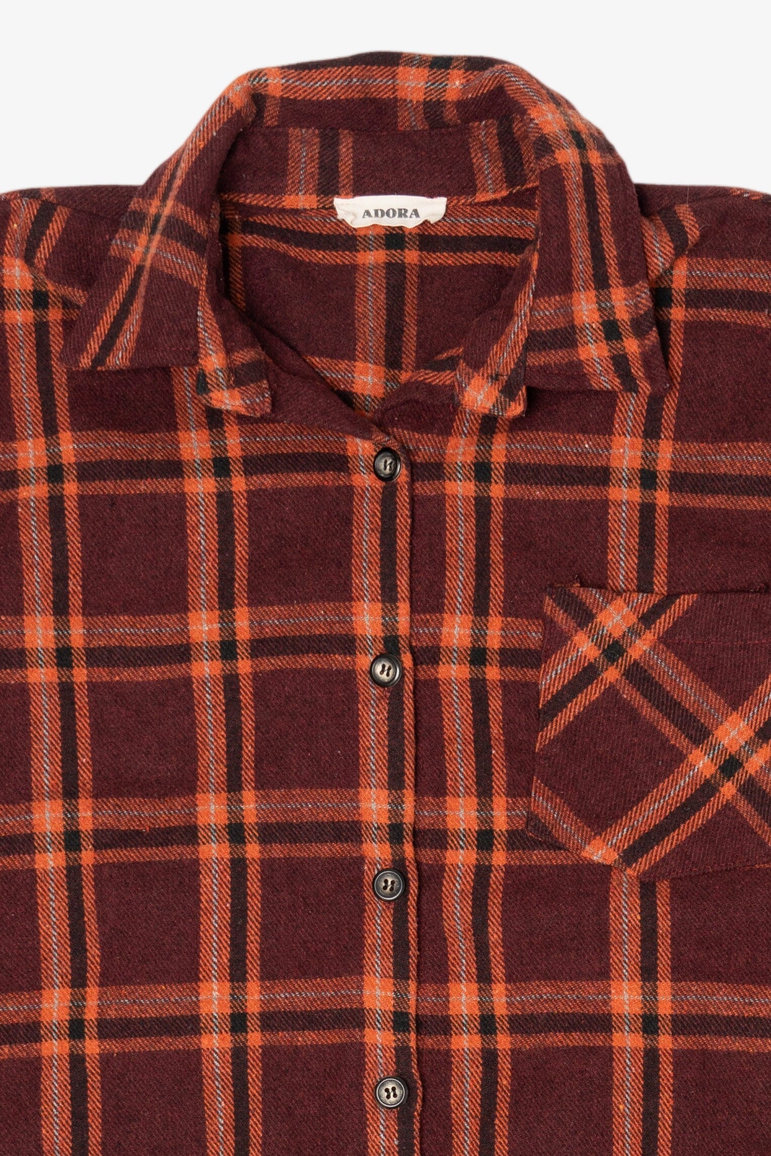 Red And Orange Adora Flannel Shirt