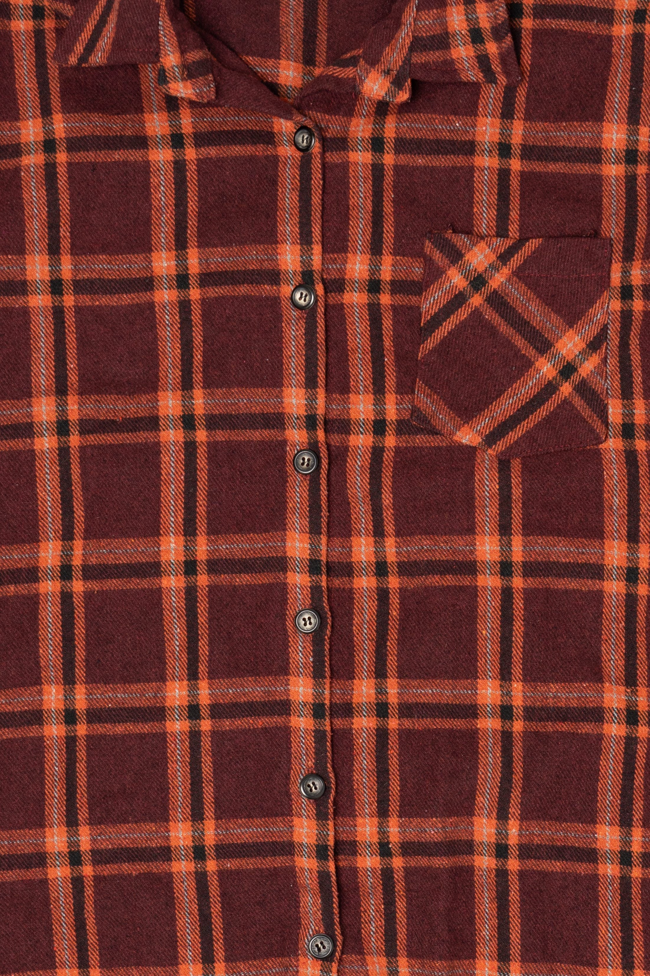 Red And Orange Adora Flannel Shirt