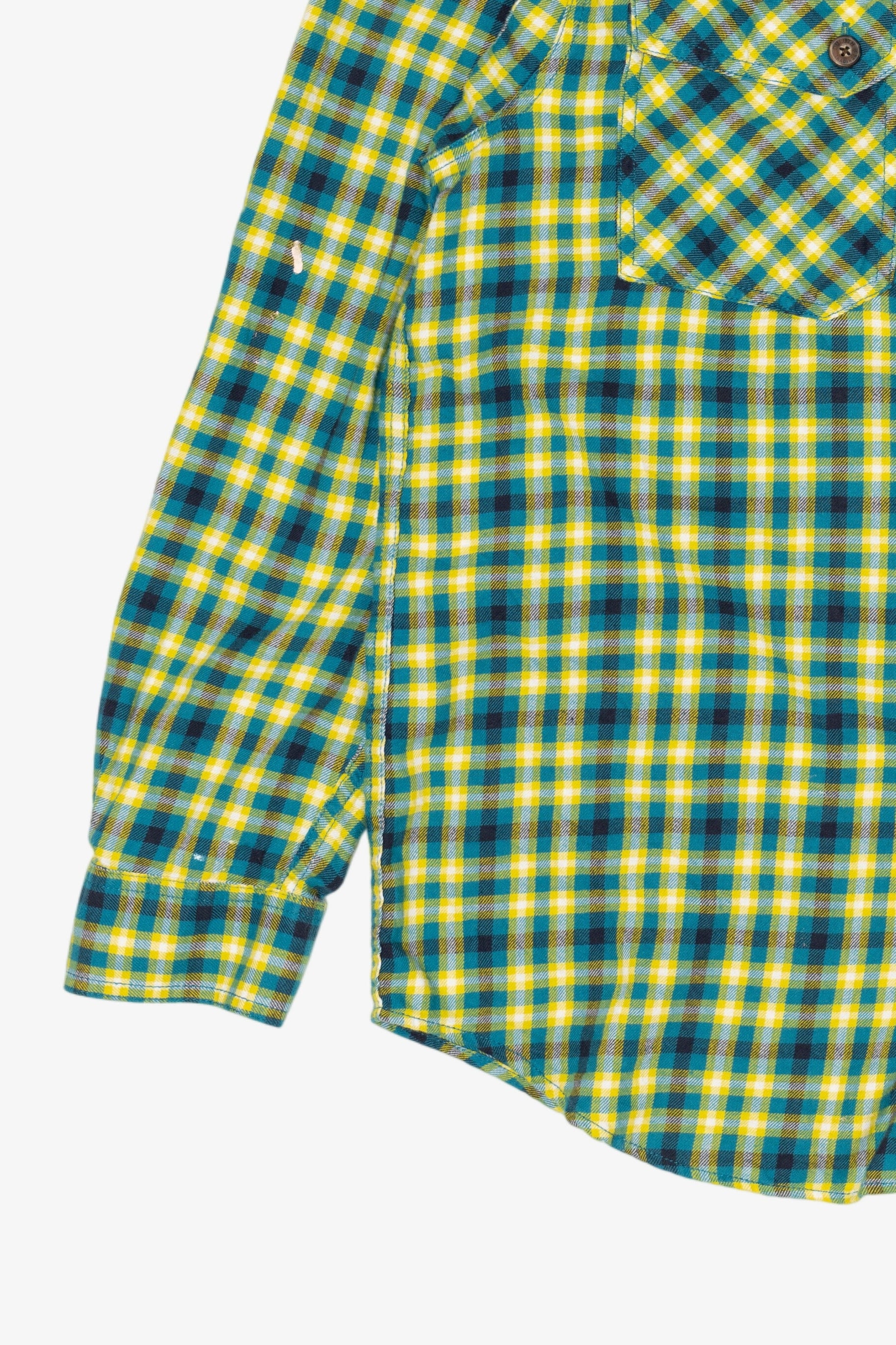 Blue And Yellow Duluth Trading Co. Flannel Shirt