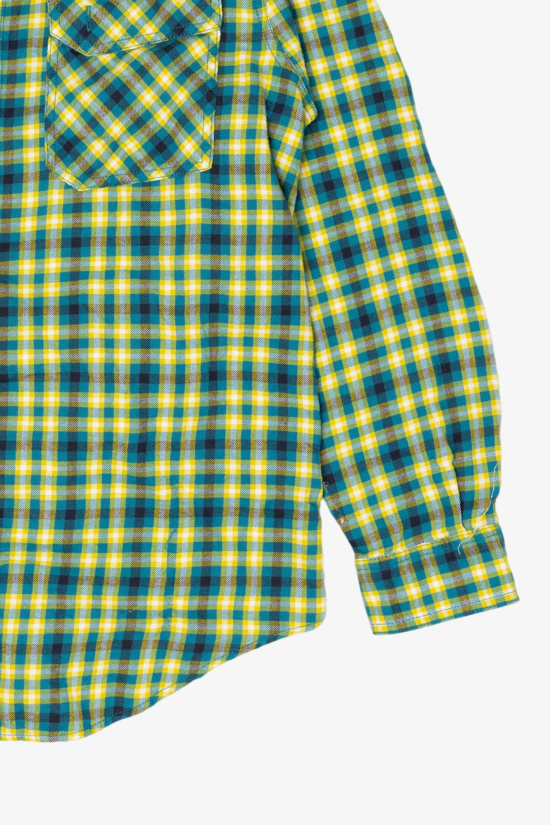 Blue And Yellow Duluth Trading Co. Flannel Shirt