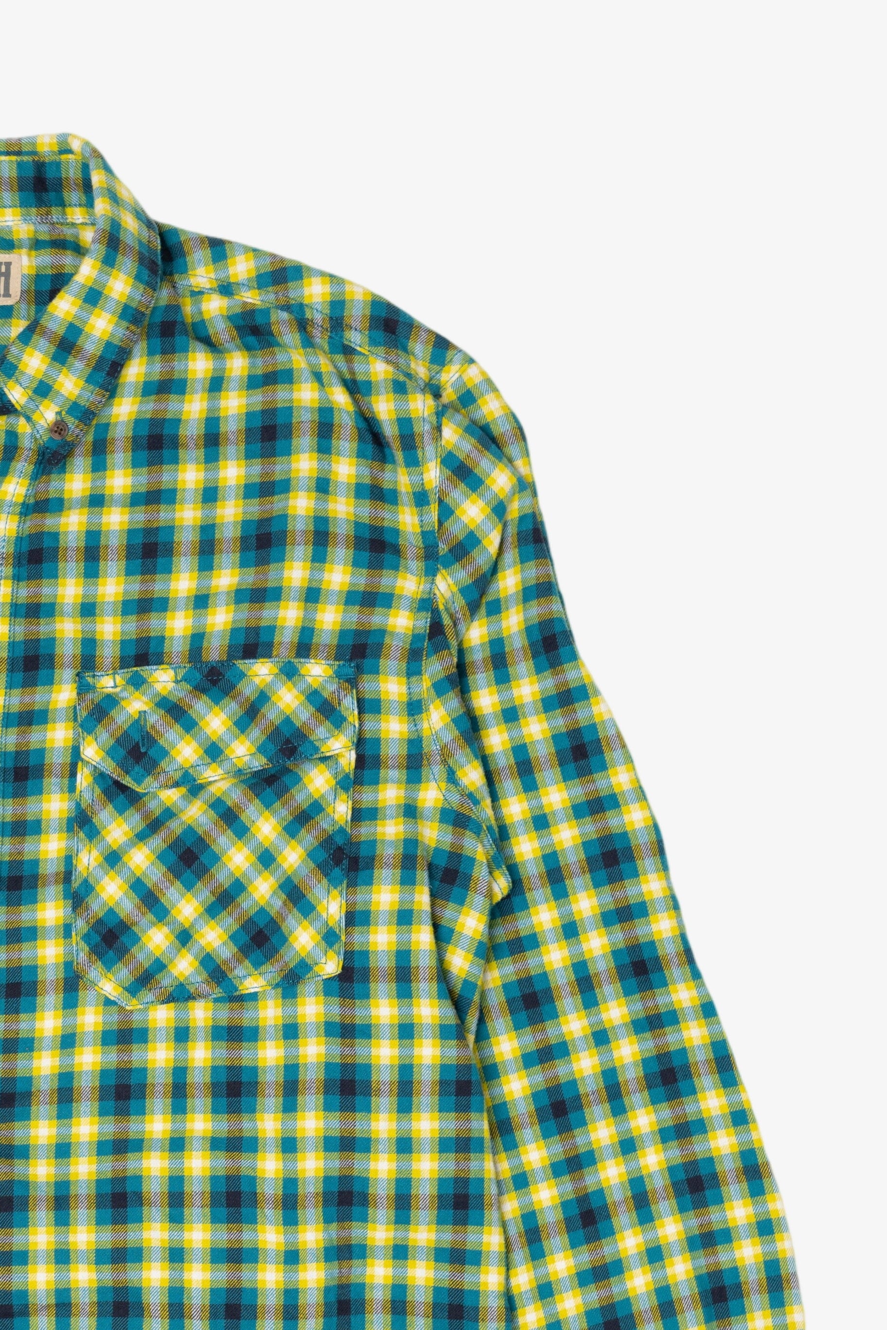 Blue And Yellow Duluth Trading Co. Flannel Shirt