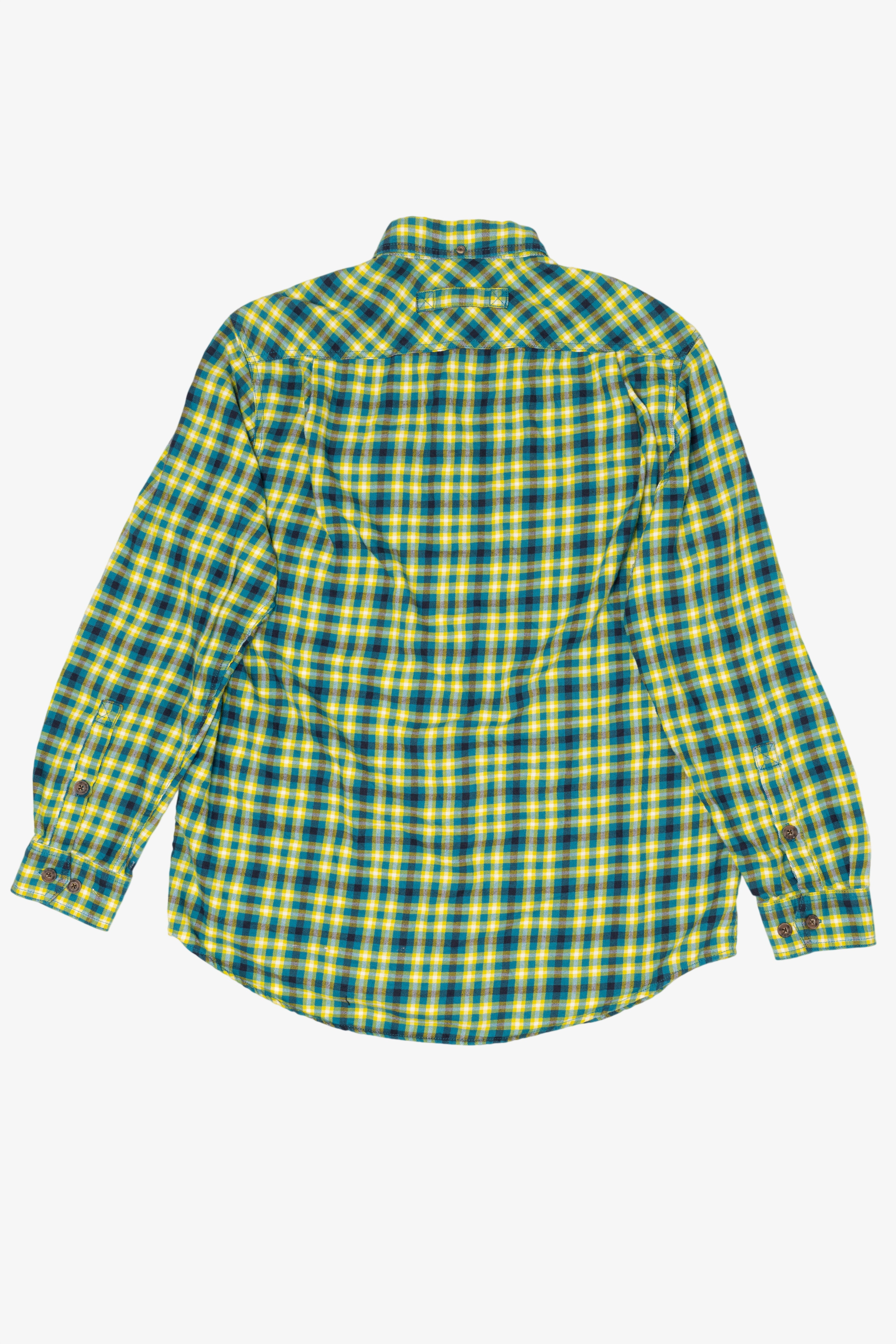 Blue And Yellow Duluth Trading Co. Flannel Shirt