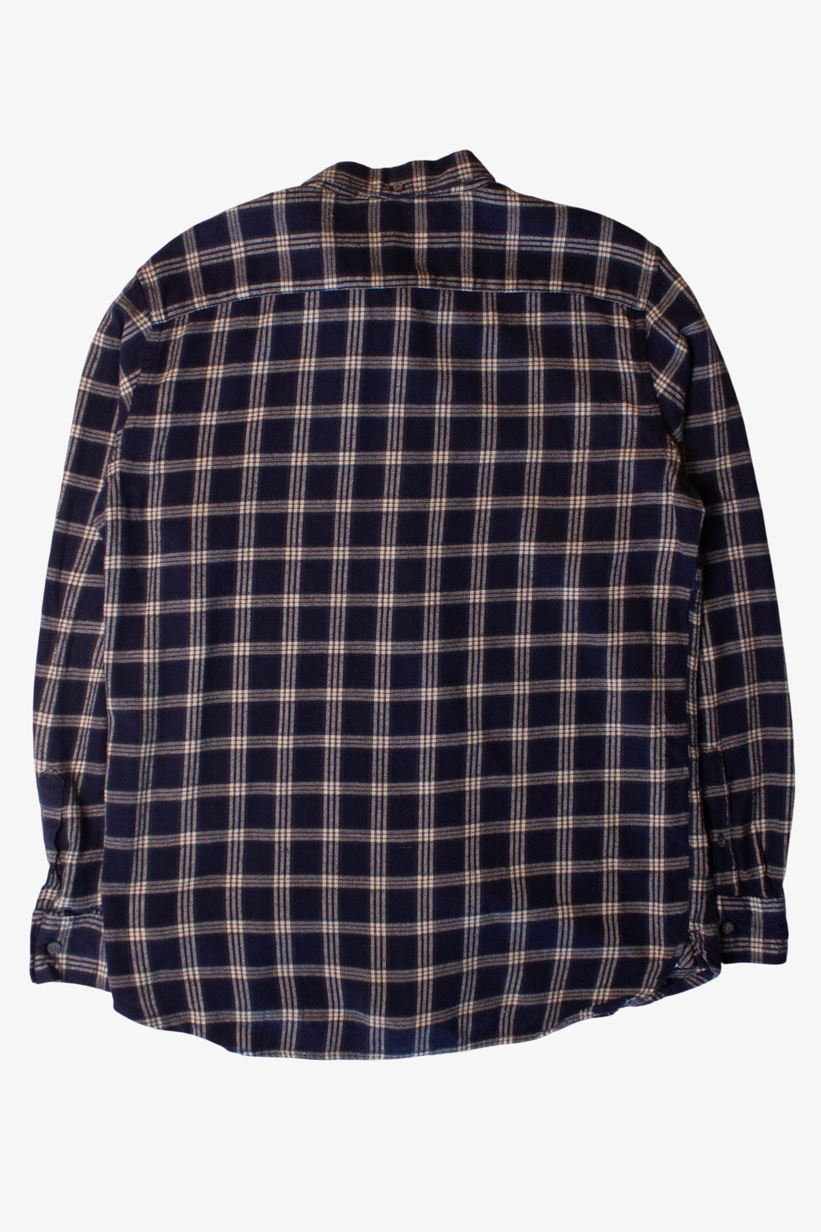 Navy Blue French Connection Flannel Shirt (2000s)